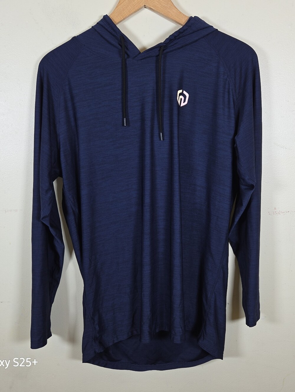 Neleus Mens Dry Fit Performance Long-sleeve Hoodie Athletic Activewear Blue M